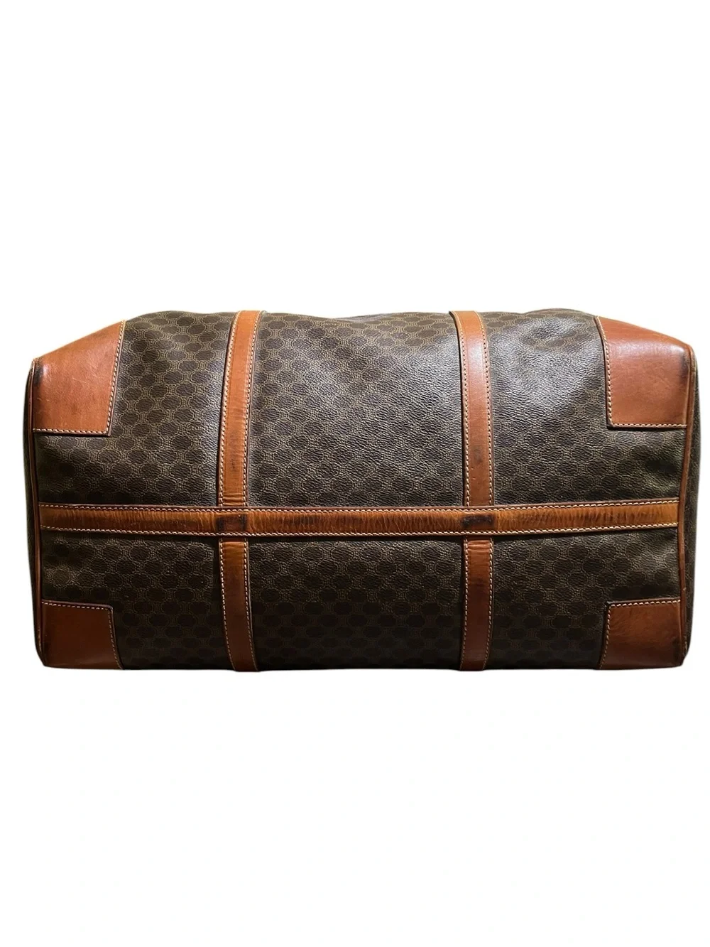 Celine Macadam Vintage Boston Bag Weekender Duffel Bag Authentic